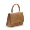 Opera Quilted Nude Leather Handbag 06