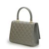 Opera Quilted Pearl Gray Caviar Leather chain bag 05