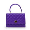 Opera Quilted Purple Leather chain bag 01