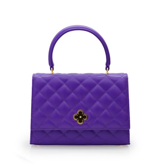 ⁦Opèra Quilted Purple leather chain bag⁩ - الصورة ⁦6⁩