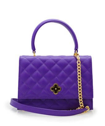 Opèra Quilted Purple leather chain bag