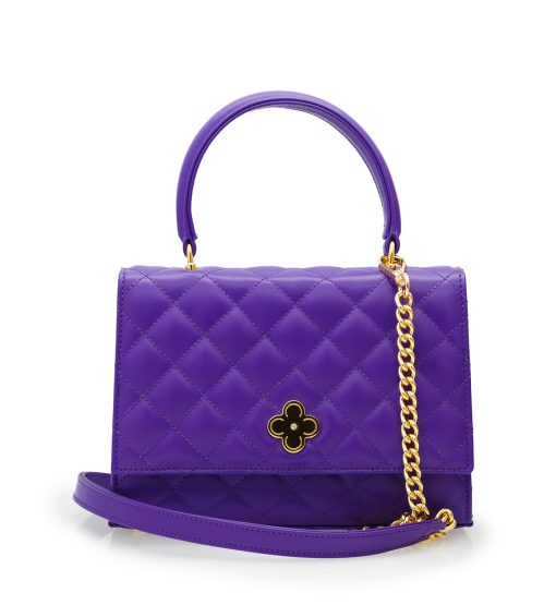 Opèra Quilted Purple leather chain bag