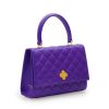 Opera Quilted Purple Leather chain bag 03