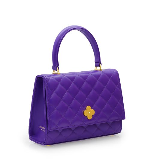 ⁦Opèra Quilted Purple leather chain bag⁩ - الصورة ⁦5⁩