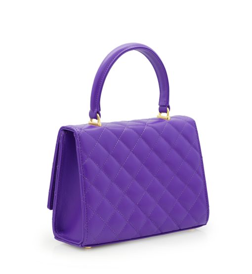 ⁦Opèra Quilted Purple leather chain bag⁩ - الصورة ⁦3⁩
