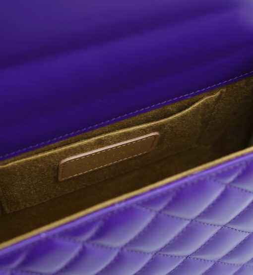 ⁦Opèra Quilted Purple leather chain bag⁩ - الصورة ⁦7⁩