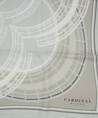 Alternative view of The Flowers Cardinal Grey Printed Silk Foulard