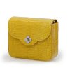 First Date Yellow Alligator Leather bag 04