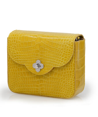 Alternative view of First Date Yellow alligator leather bag