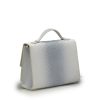 Miss Cardinal White Blue Python Embossed Leather Bag 03