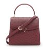 Tiffany 21 Burgundy Ostrich Leather Handbag 02