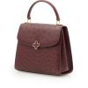 Tiffany 21 Burgundy Ostrich Leather Handbag 03
