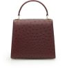 Tiffany 21 Burgundy Ostrich Leather Handbag 07
