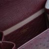 Tiffany 21 Burgundy Ostrich Leather Handbag 09