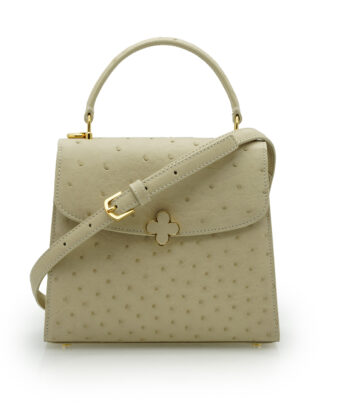 Tiffany 21 Beige Ostrich leather handbag