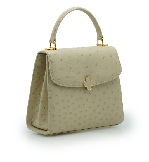 ⁦Tiffany 21 Beige Ostrich leather handbag⁩ - الصورة ⁦3⁩