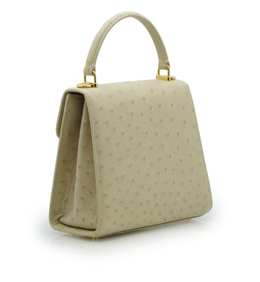 ⁦Tiffany 21 Beige Ostrich leather handbag⁩ - الصورة ⁦4⁩