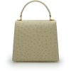 Tiffany 21 Beige Ostrich Leather Handbag 07