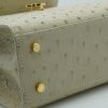 Tiffany 21 Beige Ostrich Leather Handbag 11