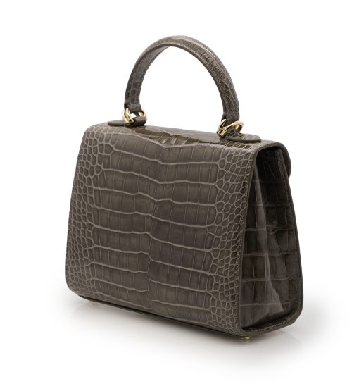 ⁦First Lady Taupe Alligator leather  handbag⁩ - الصورة ⁦6⁩