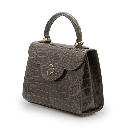 ⁦First Lady Taupe Alligator leather  handbag⁩ - الصورة ⁦2⁩