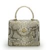 First Lady 22 Python Grey Leather Bag 01
