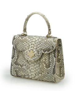 First Lady 22 Python Grey Leather Bag 03
