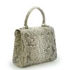 First Lady 22 Python Grey Leather Bag 06