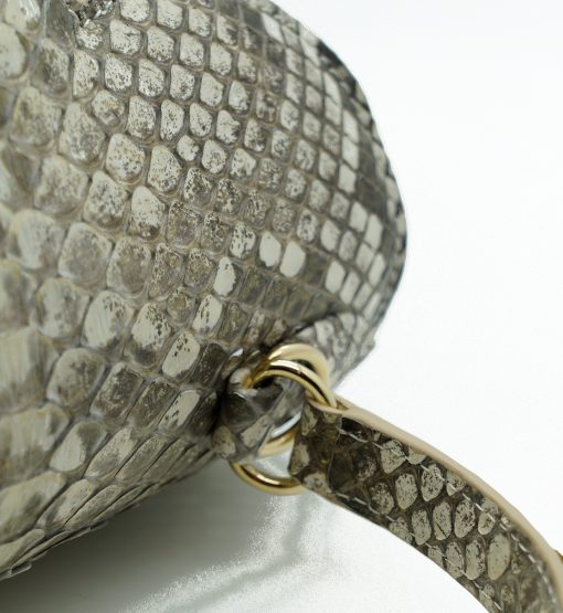 ⁦First Lady  Grey Stone Python leather handbag⁩ - الصورة ⁦9⁩