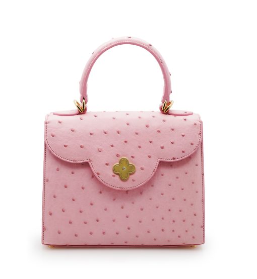 First Lady Pink ostrich leather handbag