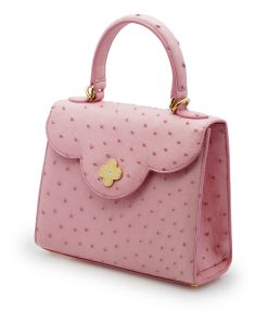First Lady Pink Ostrich Leather Bag 03