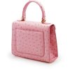First Lady Pink Ostrich Leather Bag 04