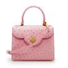First Lady Pink Ostrich Leather Bag 06