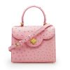 First Lady Pink Ostrich Leather Bag 07