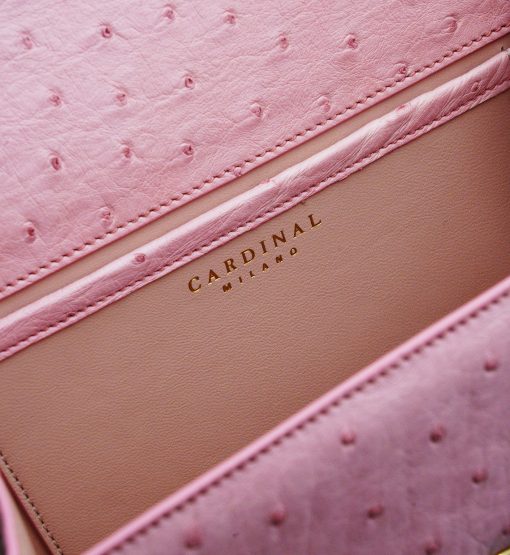 ⁦First Lady Pink ostrich leather handbag⁩ - الصورة ⁦8⁩