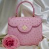 First Lady Pink Ostrich Leather Bag 11