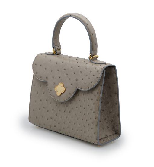 ⁦First Lady Taupe ostrich leather handbag⁩ - الصورة ⁦2⁩