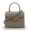 First Lady Taupe Ostrich Leather Bag 06