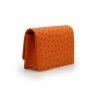 Time 21 Orange Ostrich leather chain bag 03