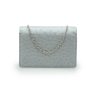 Time 21 Silver Ostrich leather chain bag 04