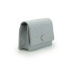 Time 21 Silver Ostrich leather chain bag 05
