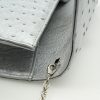 Time 21 Silver Ostrich leather chain bag 06