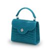 First Lady Micro aquamarine alligator leather bag 03