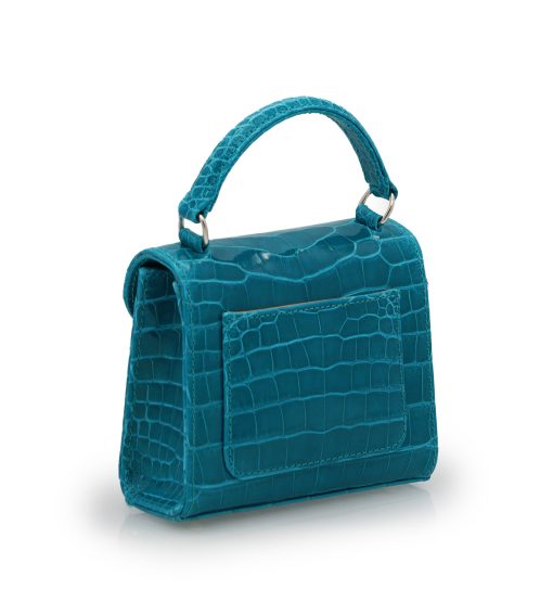 ⁦First Lady Aquamarine alligator leather  micro bag⁩ - الصورة ⁦3⁩