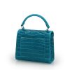 First Lady Micro aquamarine alligator leather bag 05