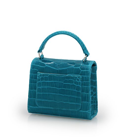 ⁦First Lady Aquamarine alligator leather  micro bag⁩ - الصورة ⁦4⁩