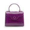 First Lady Purple Crocodile Handbag 01a
