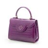 First Lady Purple Crocodile Handbag 02