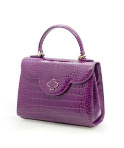 First Lady Purple Crocodile Handbag 02