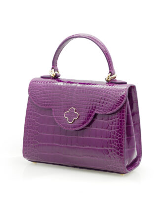 Alternative view of First Lady Purple Alligator leather  handbag MTO